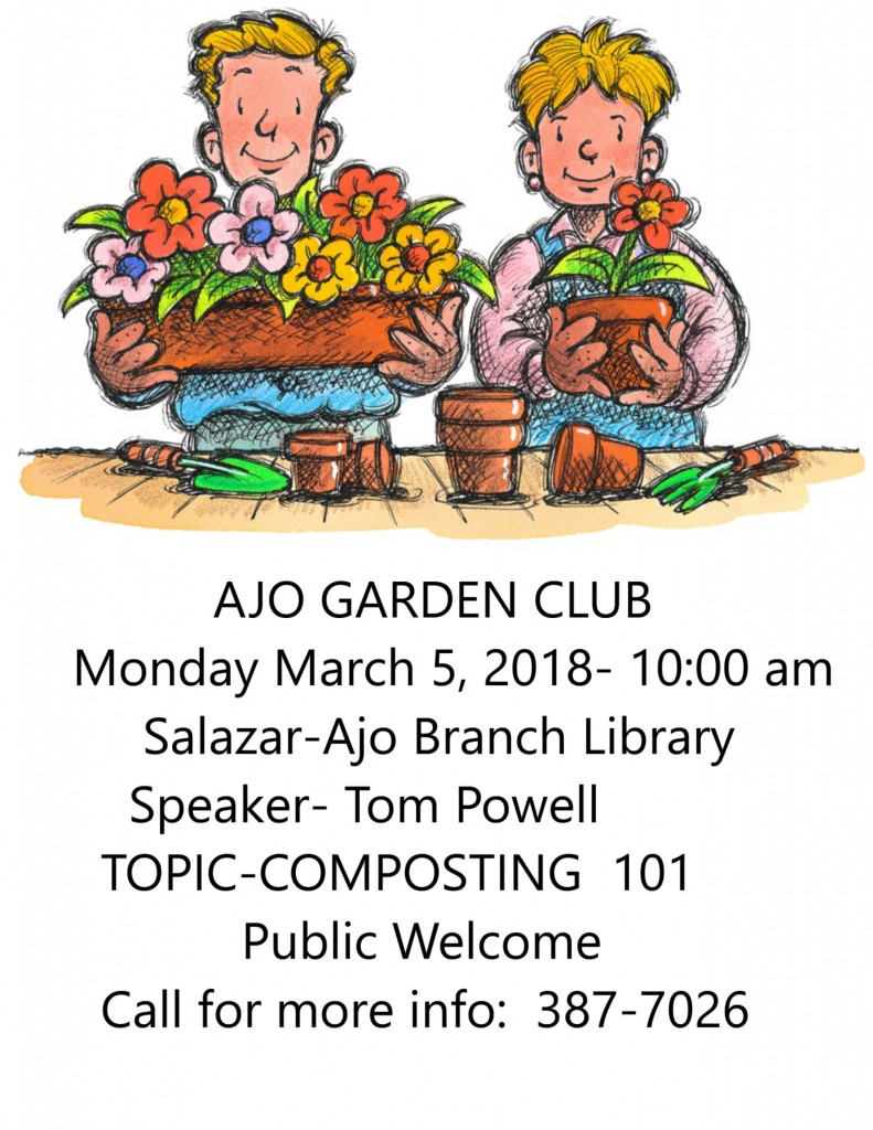 Garden Club Notice=MARCH