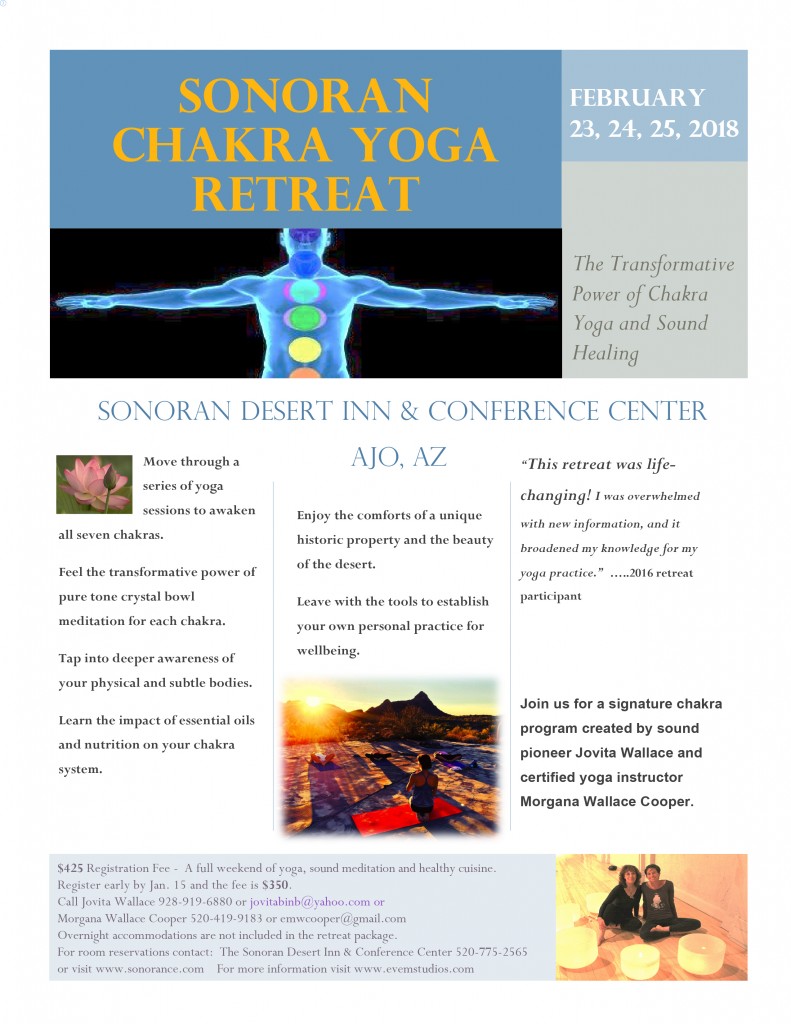 Sonoran Chakra Yoga Retreat flyer 2018